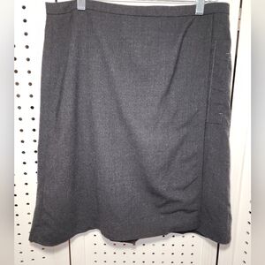 Pure Black Wool Skirt 6 Mini